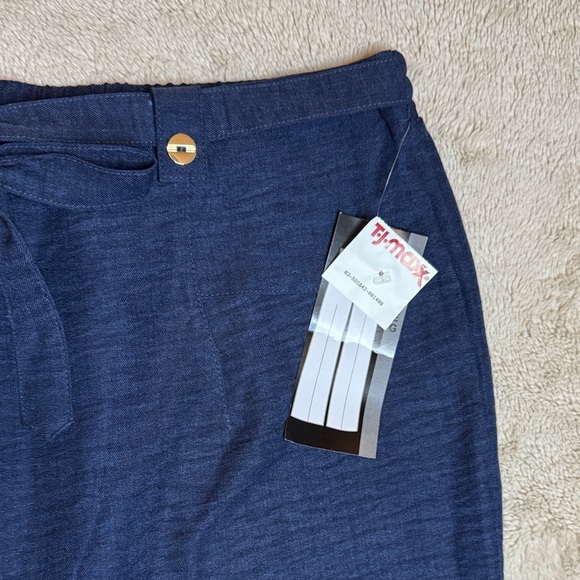 NWT Wren Navy Pants sz L Wide Leg Flowy - Picture 5 of 11